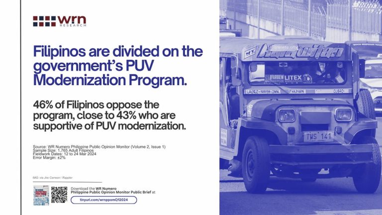 Support for PUV modernization divided among Filipinos